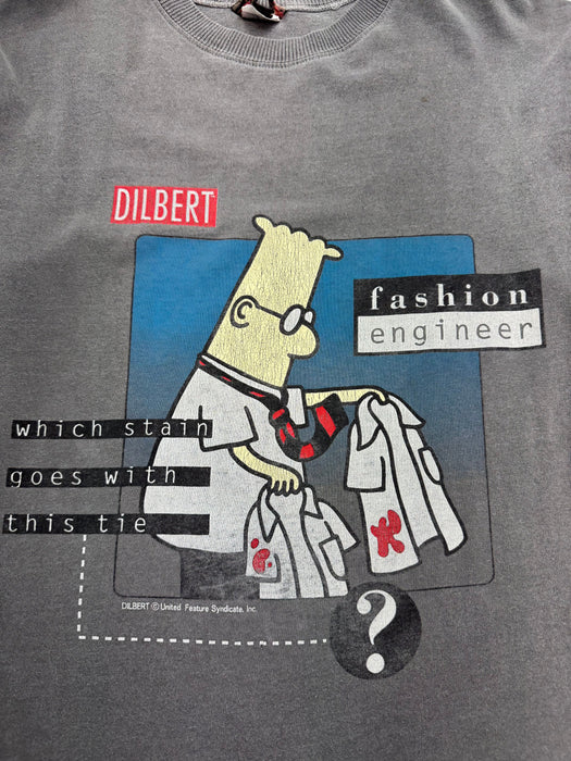 Vintage 90s Dilbert Cartoon Tee Faded | Vitnage Clothing Store Canada