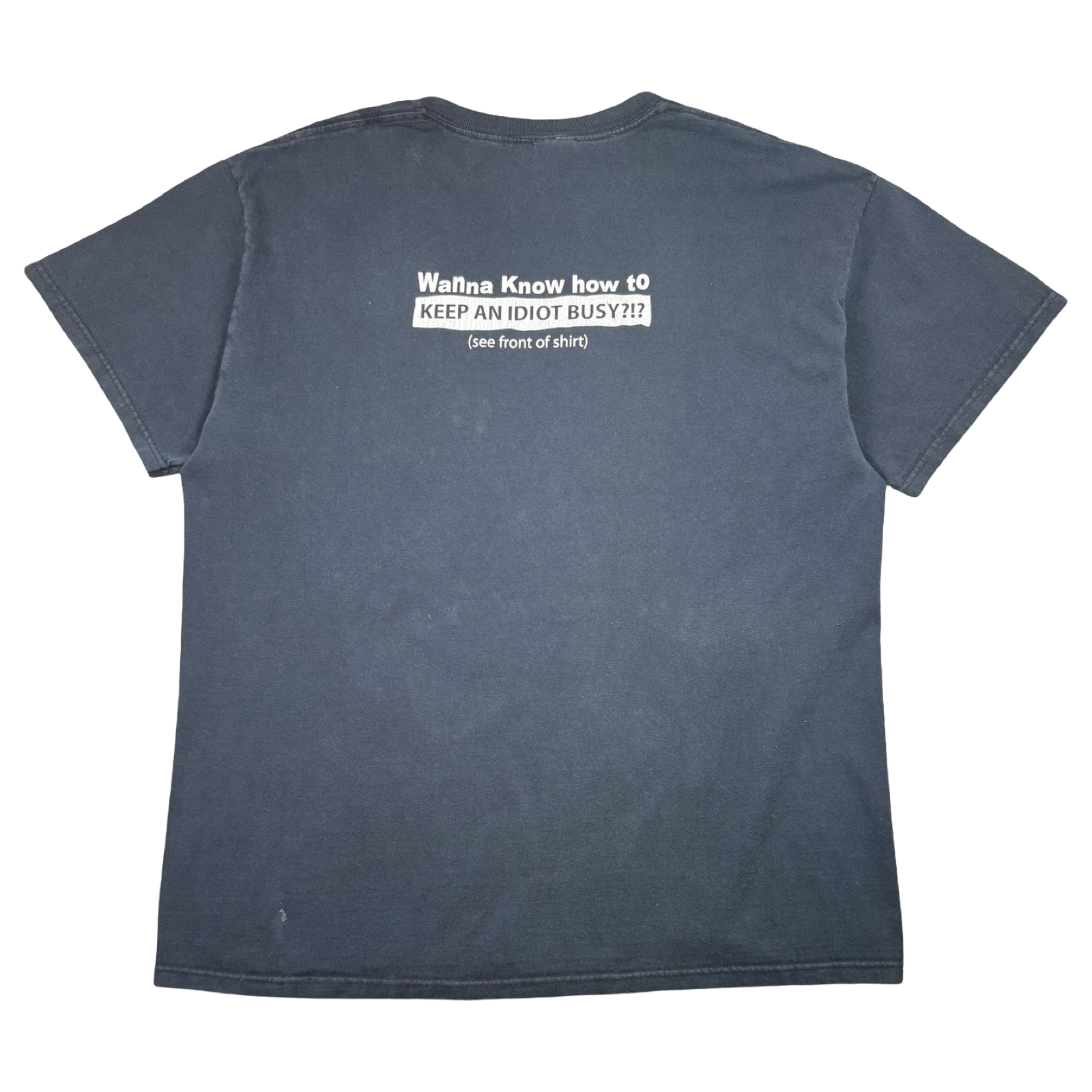Vintage Busy Idiot Tee Black