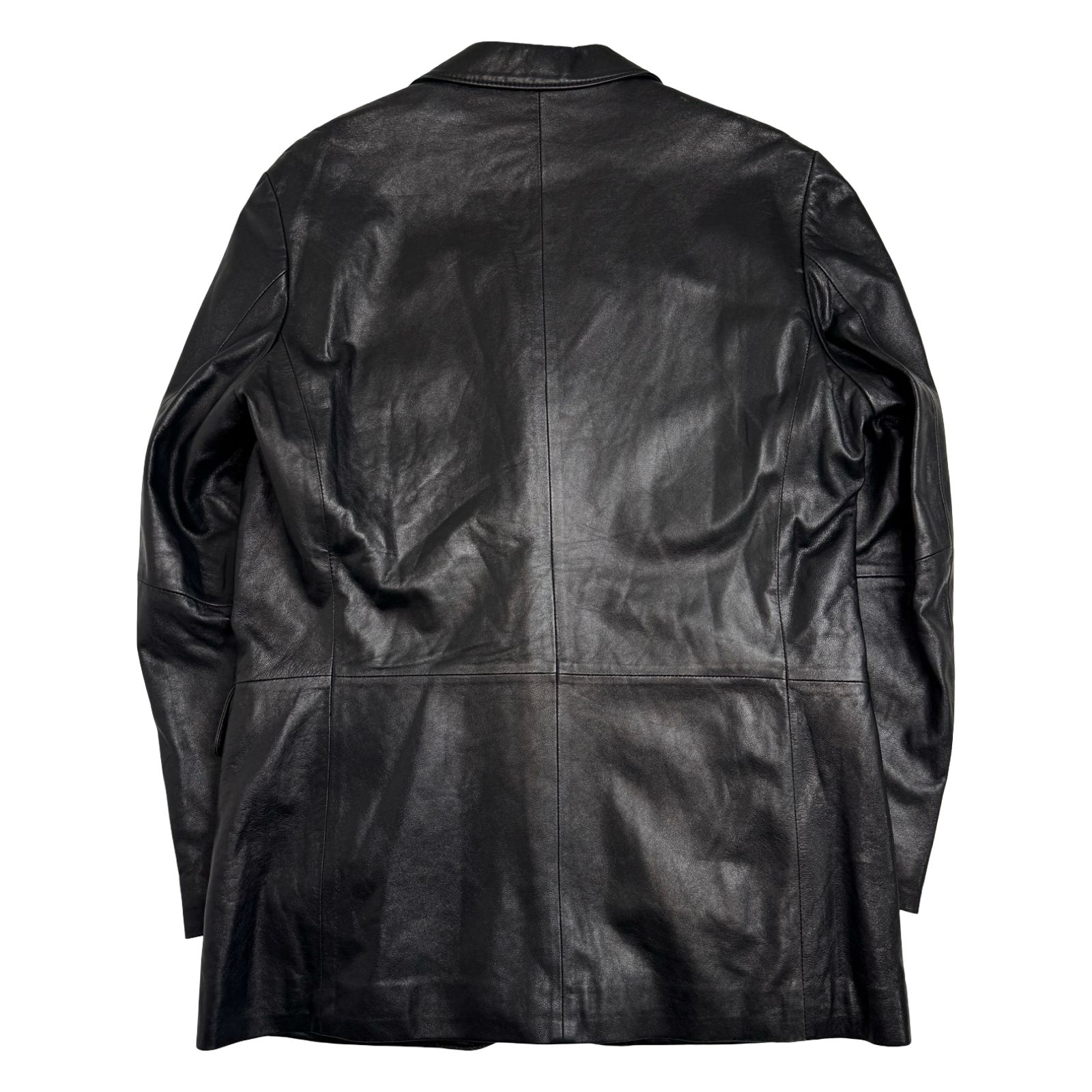 Vintage 90s Balenciaga Paris Blazer Leather Jacket Black
