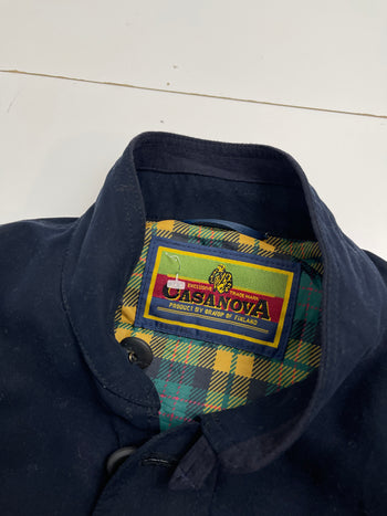 (L) Vintage Casanova Zip-Up Harrington Jacket Navy