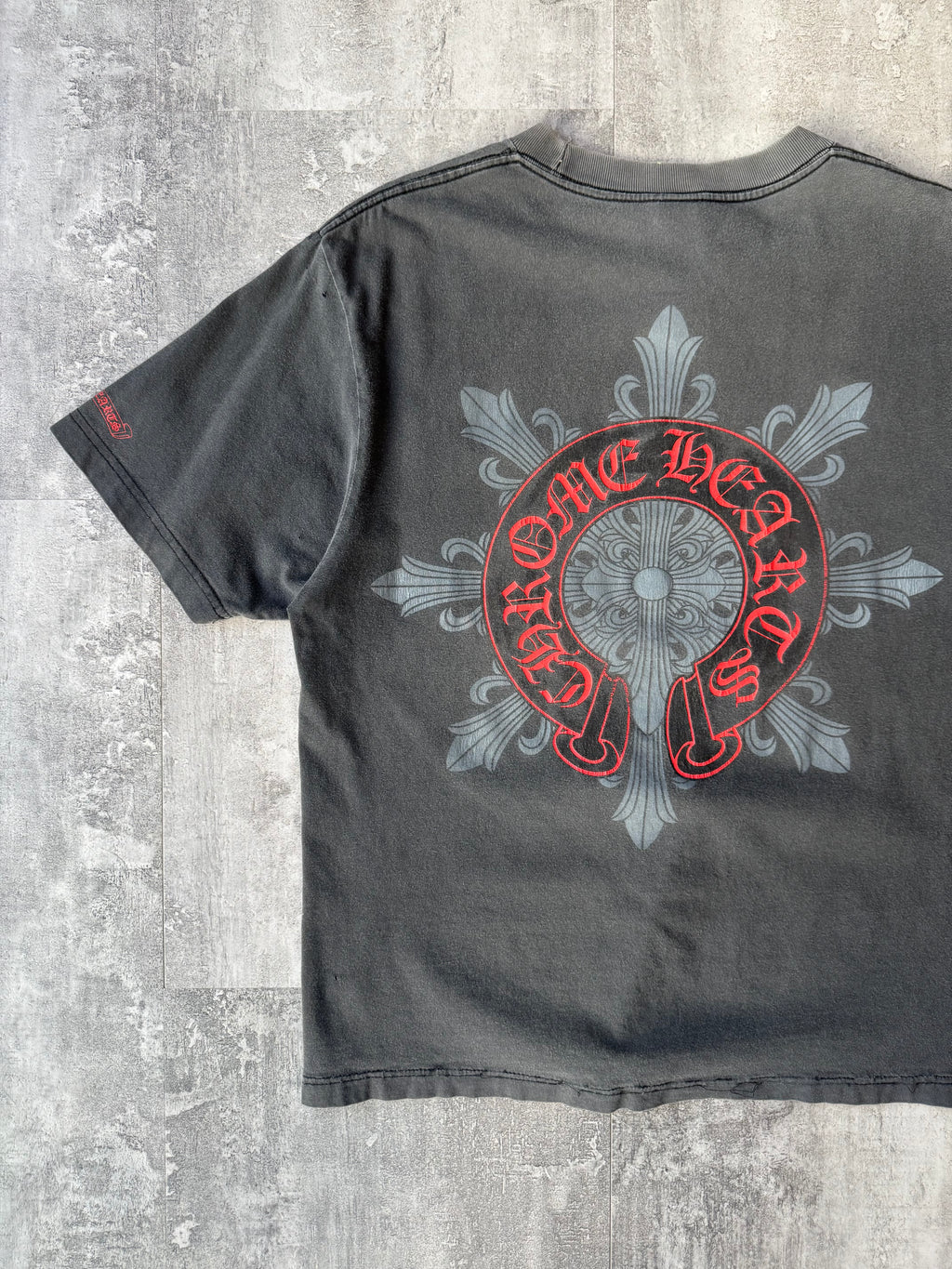 Vintage Faded Chrome Hearts Snowflake Horse shoe T-shirt Cropped