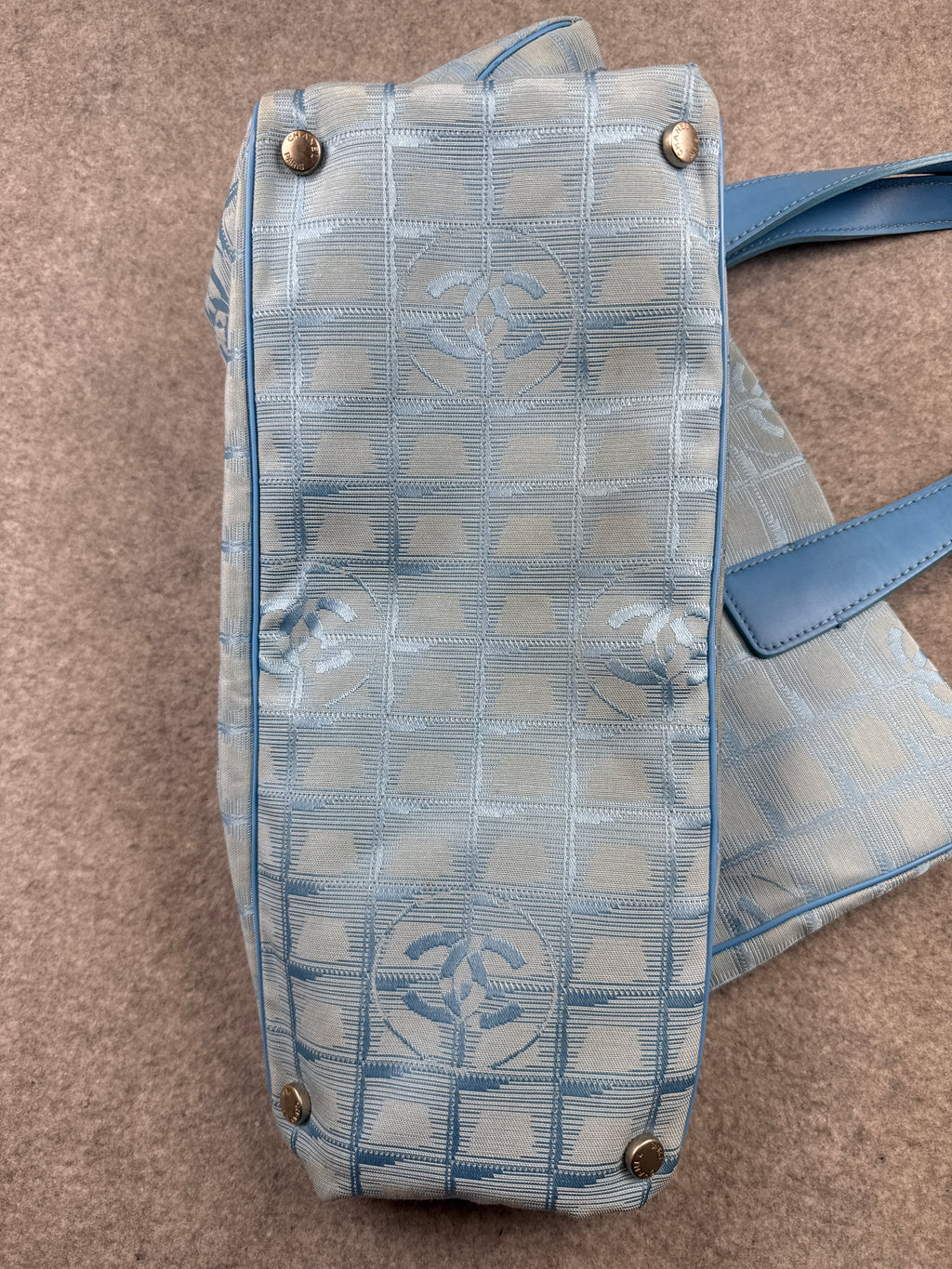 Chanel Travel Ligne Tote Bag Light Blue