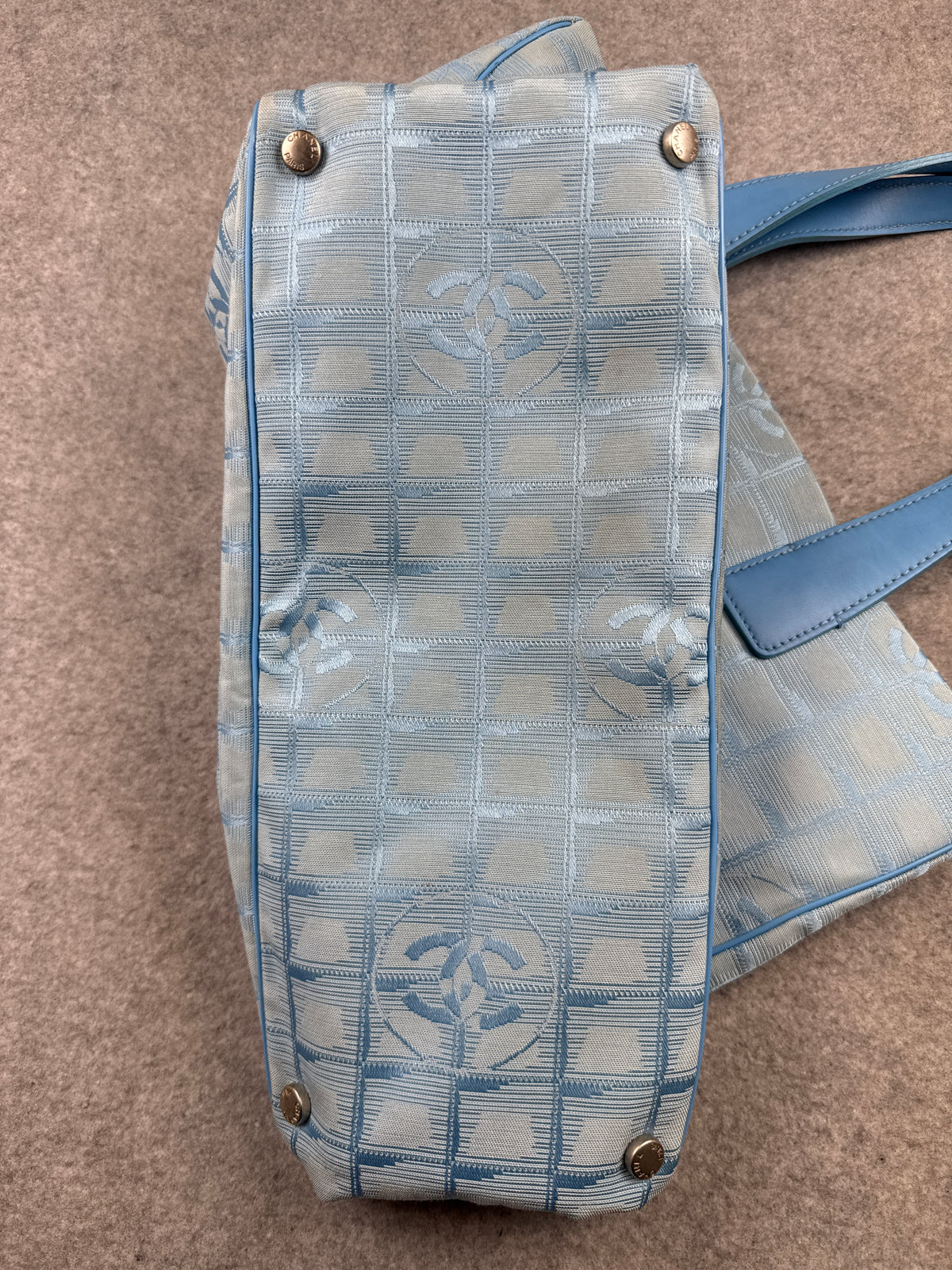 Chanel Travel Ligne Tote Bag Light Blue