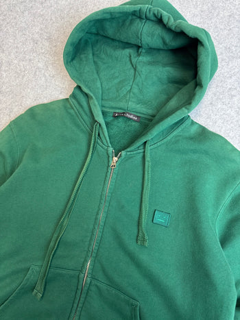 Acne Studios Ferris Face Zip Up Hoodie Green (USED)