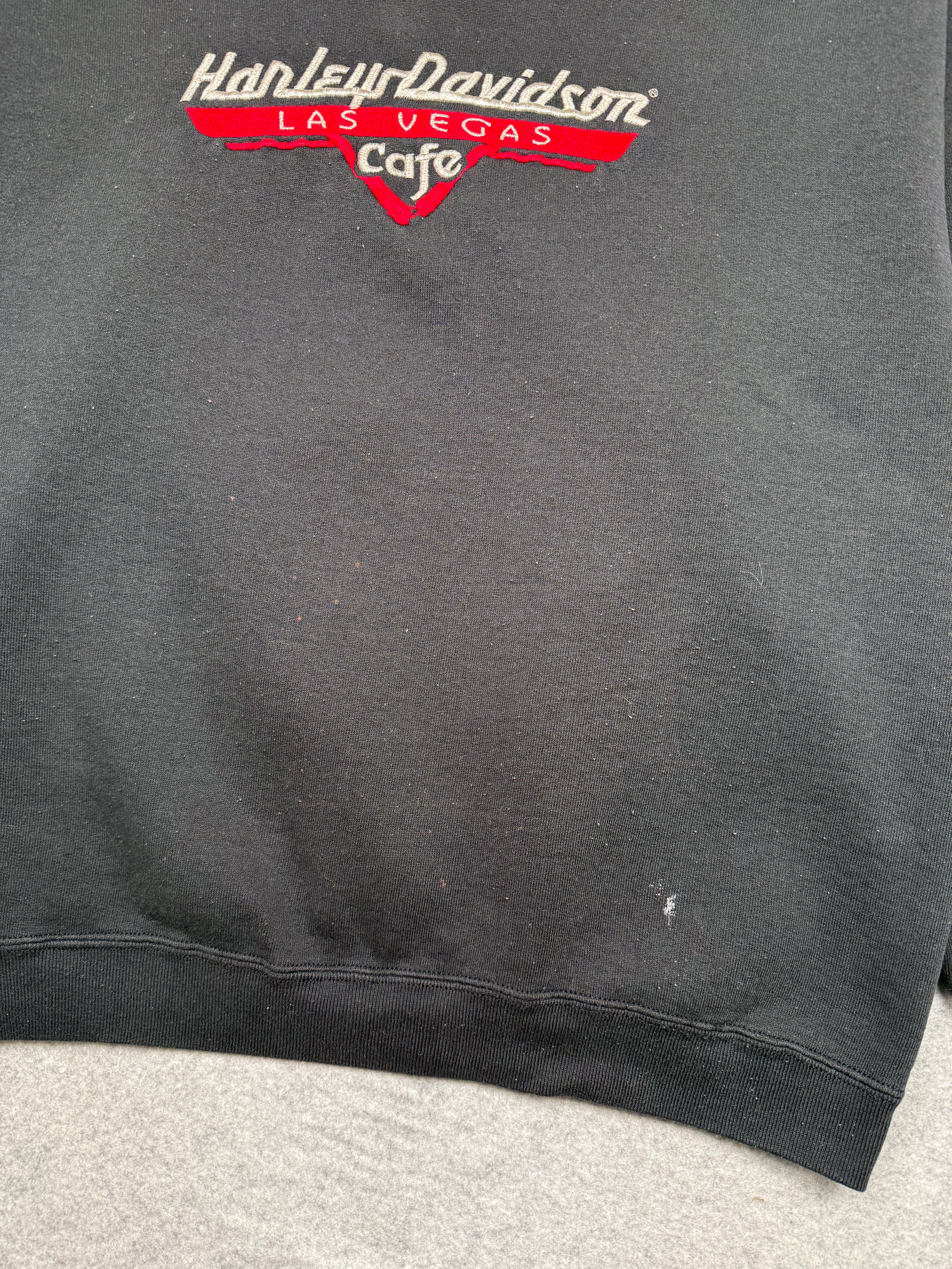 Vintage Harley Davidson Cafe Crewneck Black