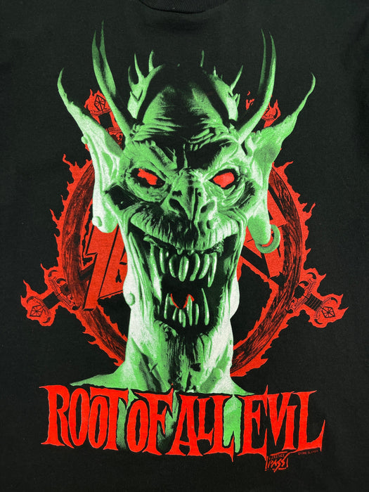 (XL) Vintage '88 Slayer Root of All Evil World Tour Tee Black | Vitnage Clothing Store Canada