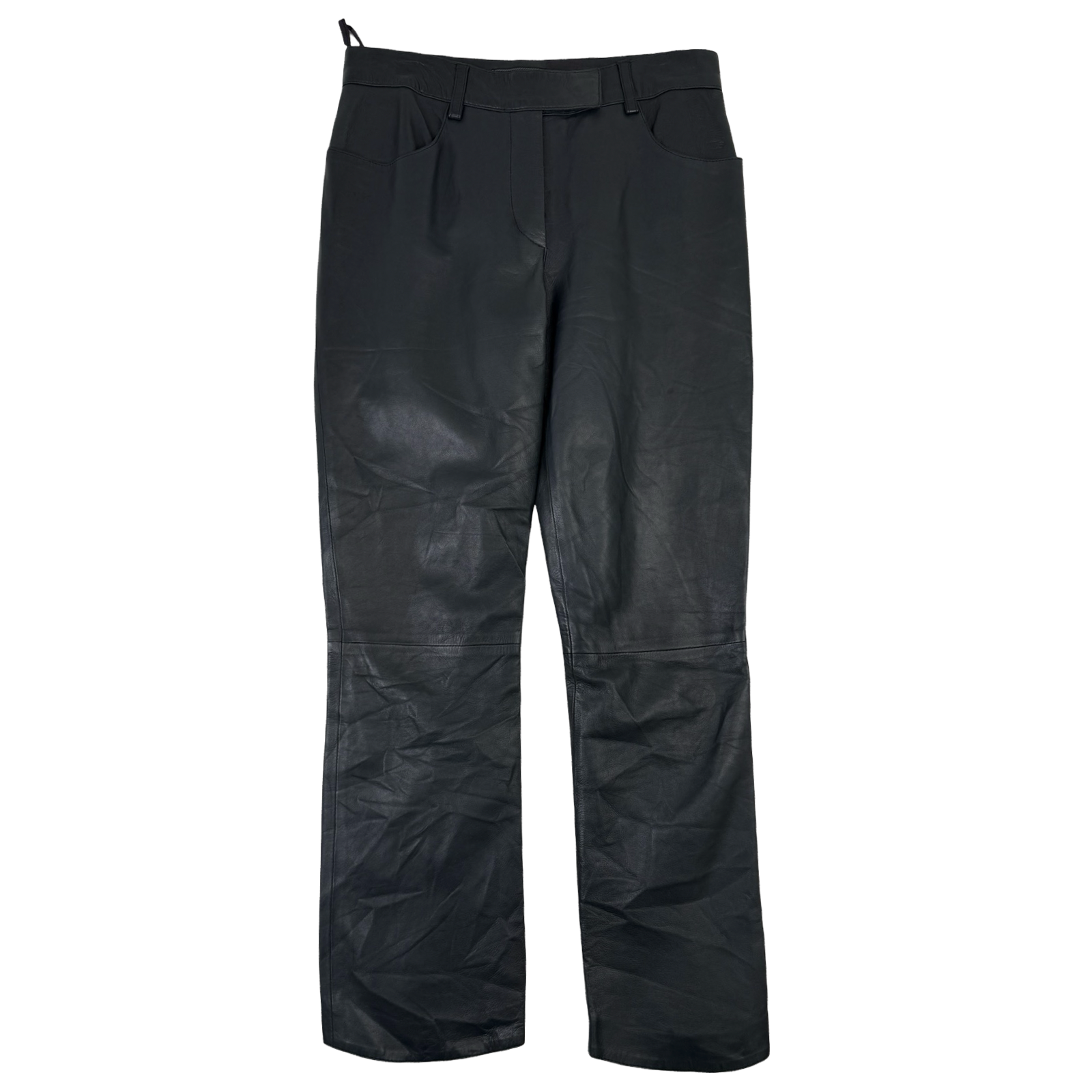 Vintage Prada Leather Pants Black