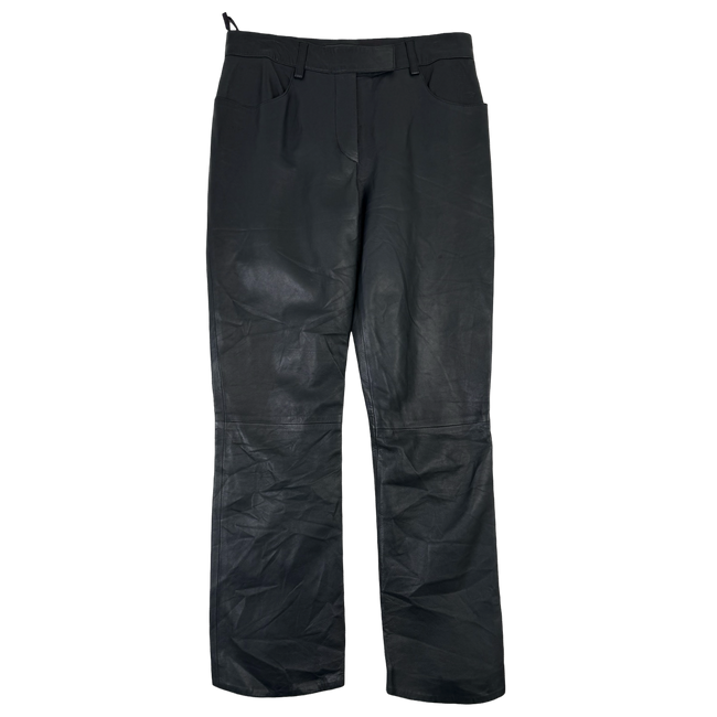 Vintage Prada Leather Pants Black
