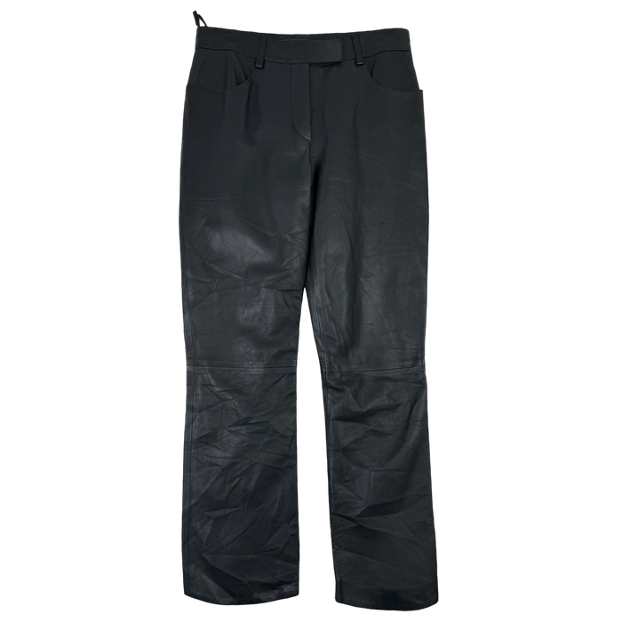 Vintage Prada Leather Pants Black | Vitnage Clothing Store Canada
