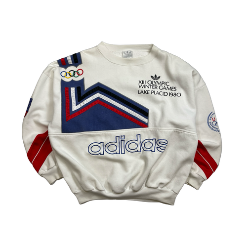 Adidas '80 Lake Placid Olympics Sweatshirt White | Vintage Clothing Store Canada