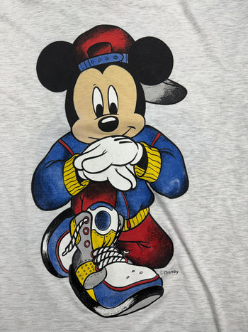 (L) Vintage 90s Disney Mickey Mouse Tee Grey