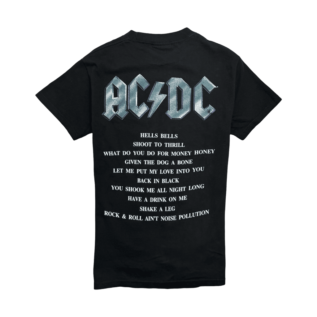 (S) Vintage '01 AC/DC Back In Black Band Tee Black