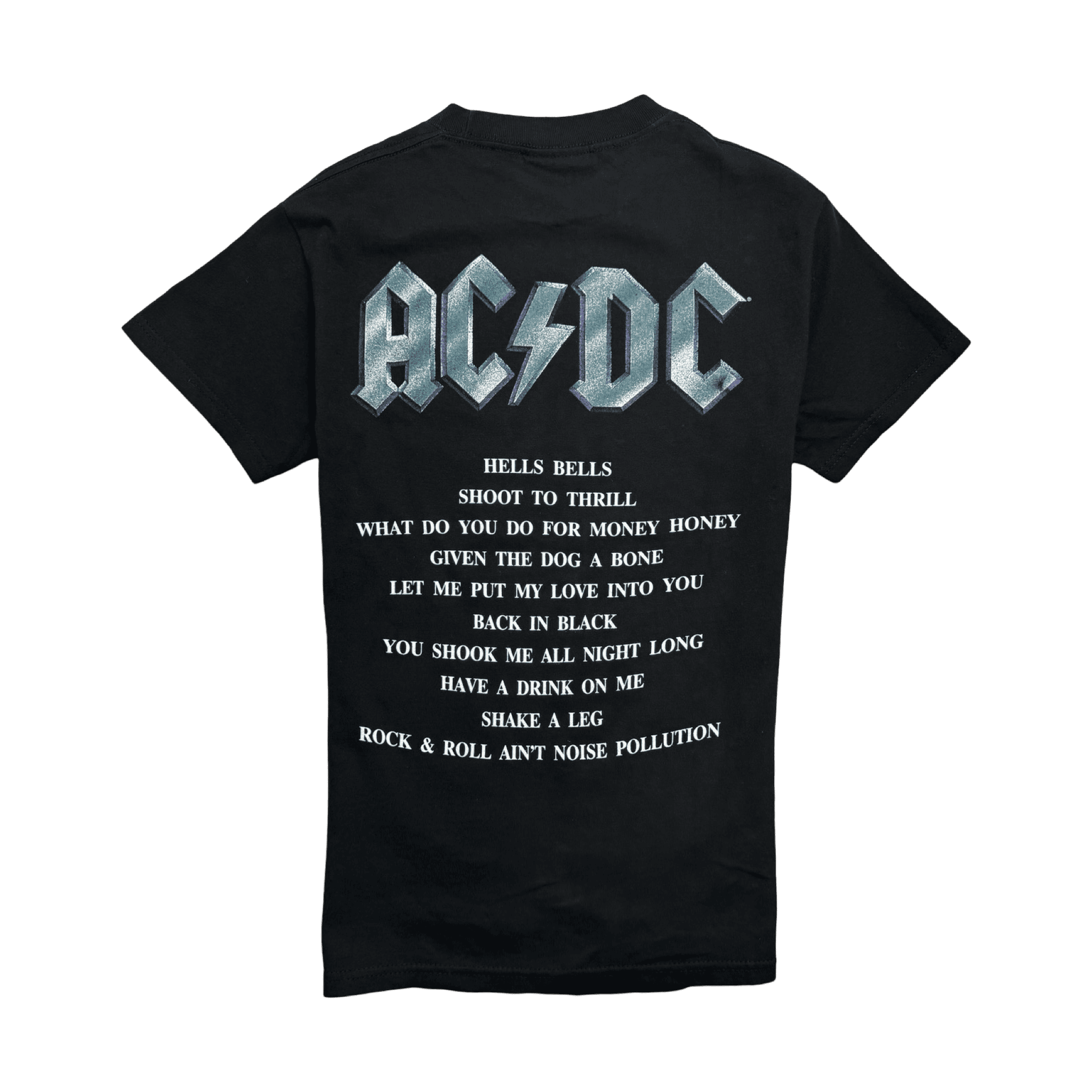 (S) Vintage '01 AC/DC Back In Black Band Tee Black