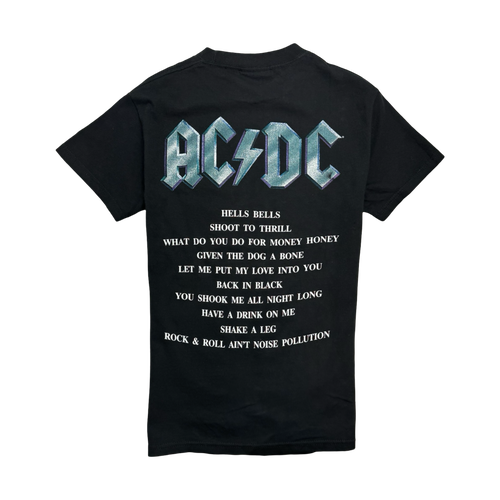 (S) Vintage '01 AC/DC Back In Black Band Tee Black | Vintage Clothing Store Canada