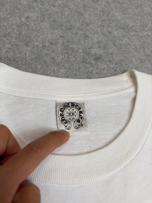 Vintage Chrome Hearts Rolling Stones Scroll Tee White | Vitnage Clothing Store Canada
