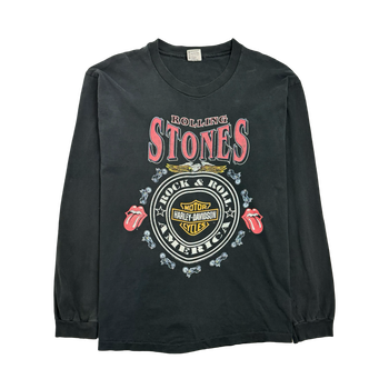 (L) Vintage '94 Rolling Stone x Harley Davidson L/S Tee Black