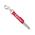 Supreme Leather Clip Knife Red