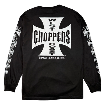 Vintage West Coast Choppers Cross Sleeve L/S Tee Black