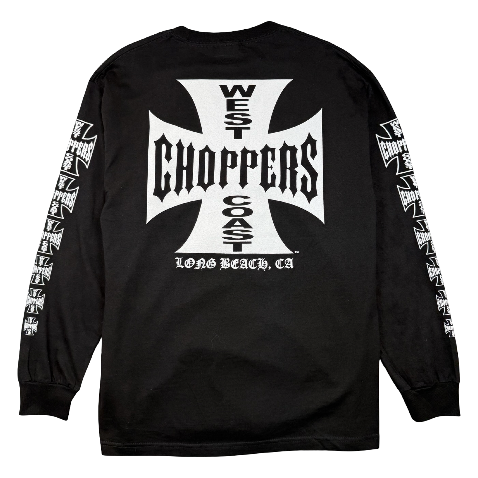 Vintage West Coast Choppers Cross Sleeve L/S Tee Black