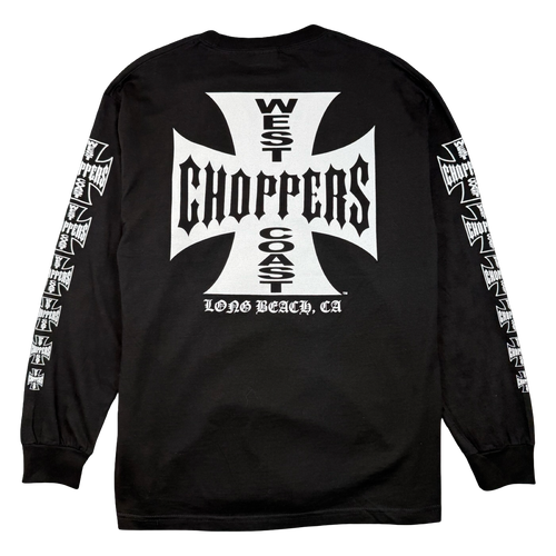 Vintage West Coast Choppers Cross Sleeve L/S Tee Black | Vintage Clothing Store Canada