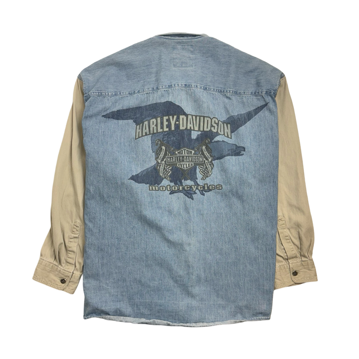 (3XL) Vintage Harley Davidson Denim Button Up | Vitnage Clothing Store Canada