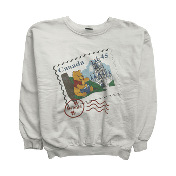 (XS) Vintage Winnie The Pooh Canada Stamp Sweatshirt White