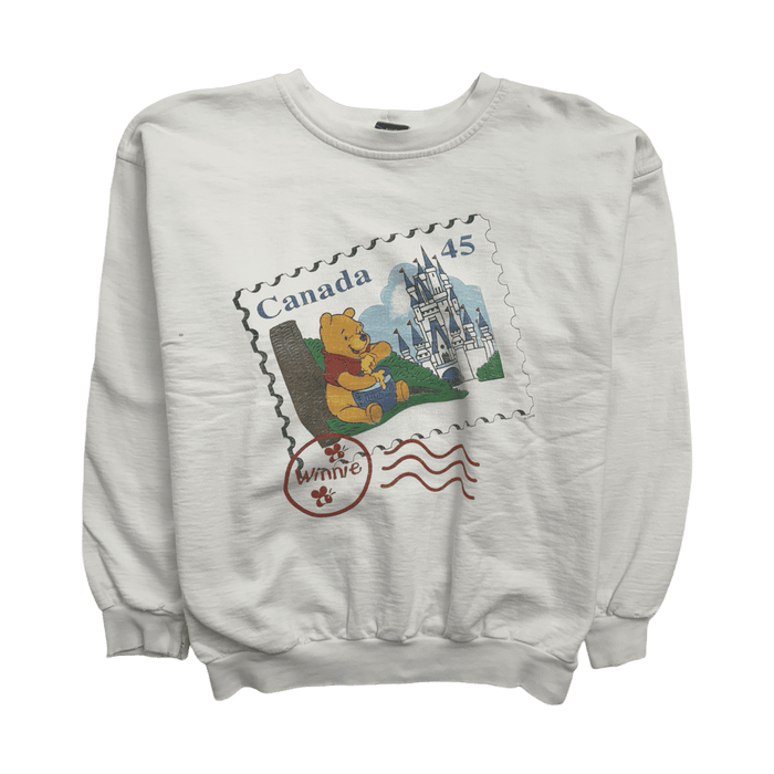 (XS) Vintage Winnie The Pooh Canada Stamp Sweatshirt White | Vitnage Clothing Store Canada