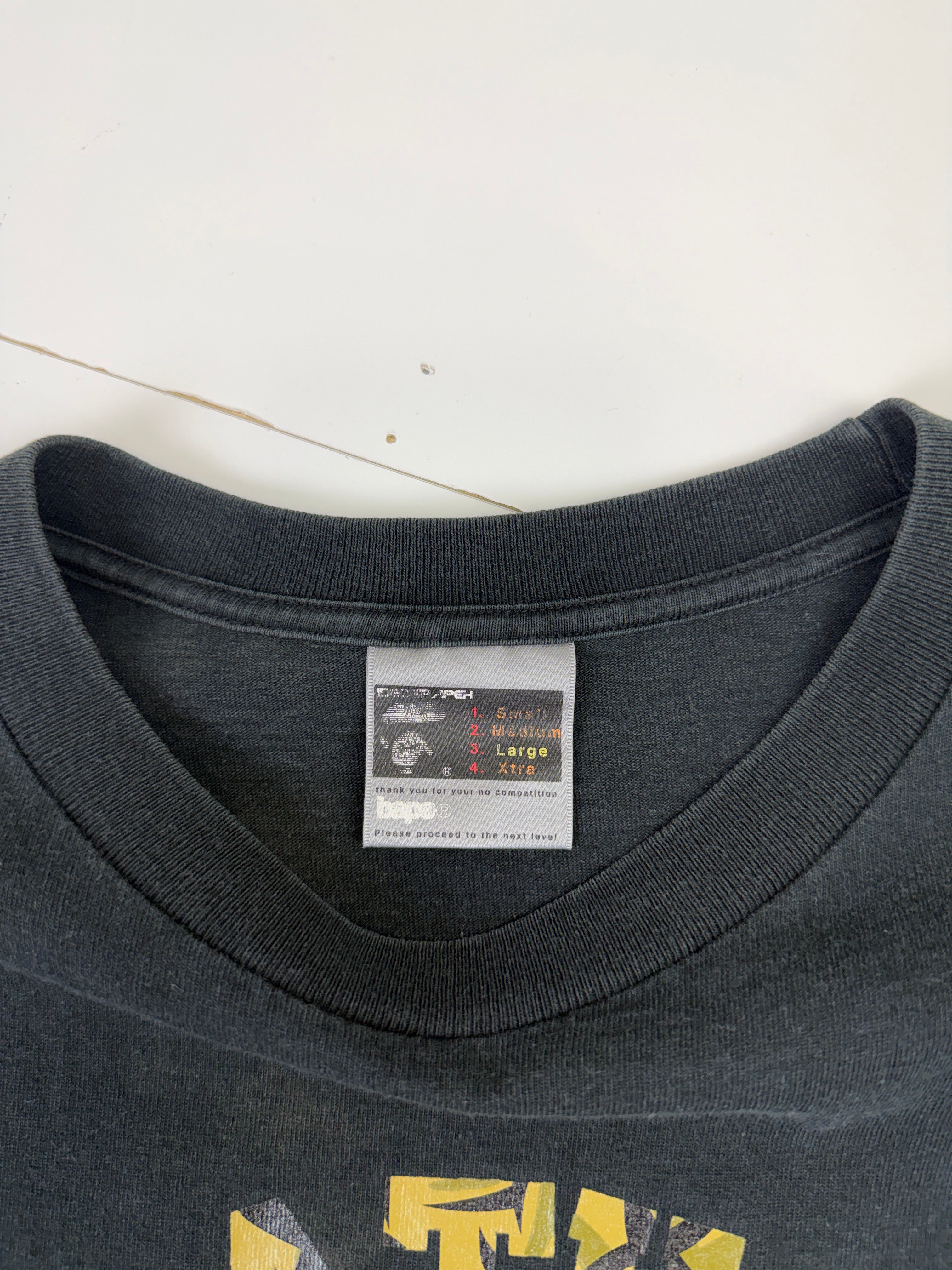 BAPE Camo College Ape Tee Black (USED)