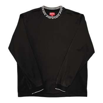 Supreme Old English Collar Logo L/S Tee Black (USED)