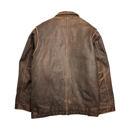 (XXL) Vintage Sonoma Leather Jacket Brown | Vintage Clothing Store Canada