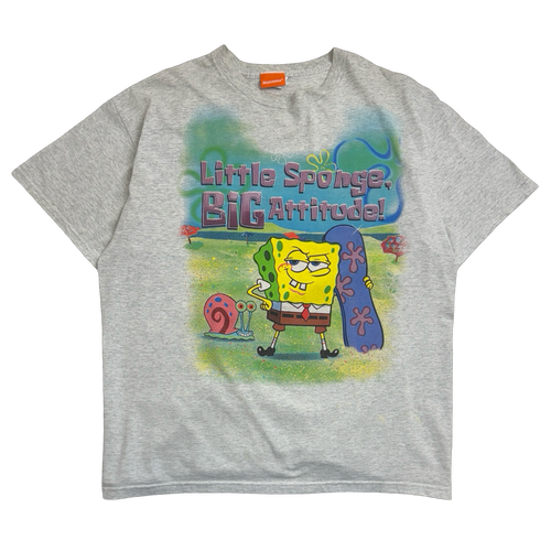 Vintage 2002 SpongeBob Promo Tee Grey | Vintage Clothing Store Canada
