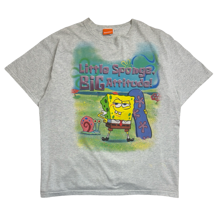 Vintage 2002 SpongeBob Promo Tee Grey | Vitnage Clothing Store Canada
