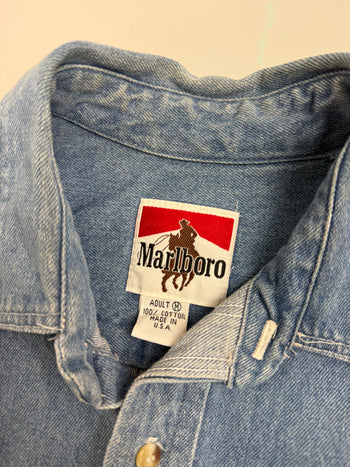 Vintage Marlboro Light Blue Denim Button Up