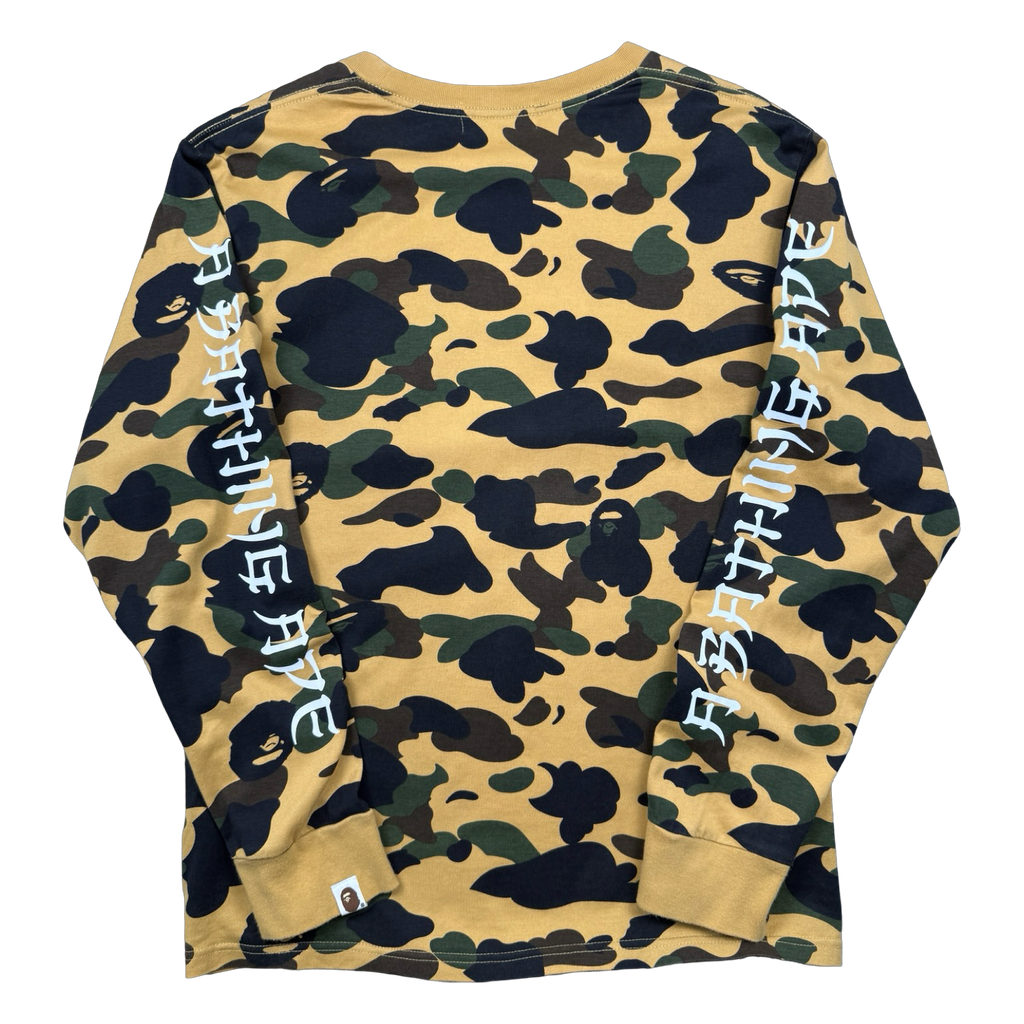 BAPE 1st Camo L/S Tee Yellow (USED)