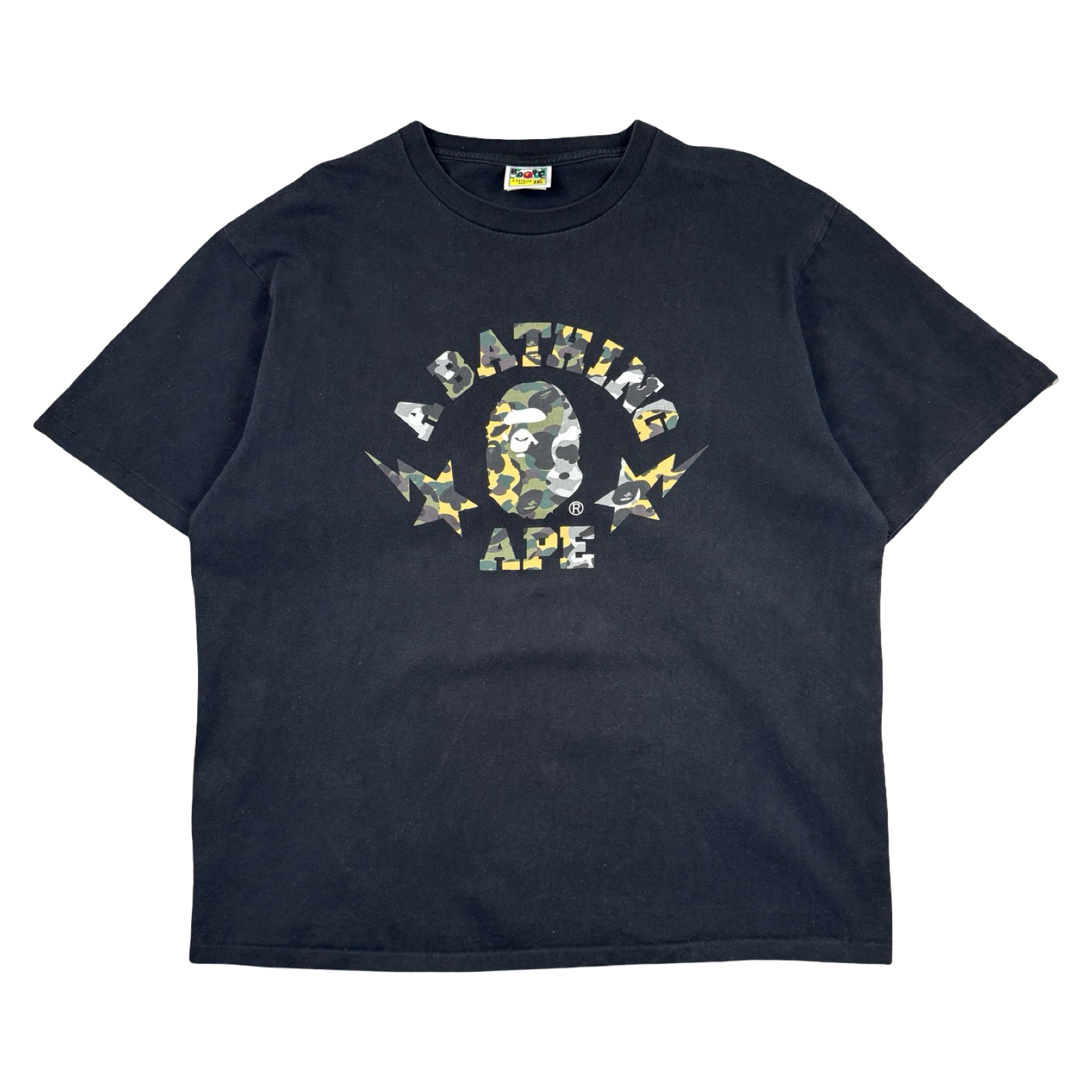 BAPE Sta Camo College Tee Black (USED)