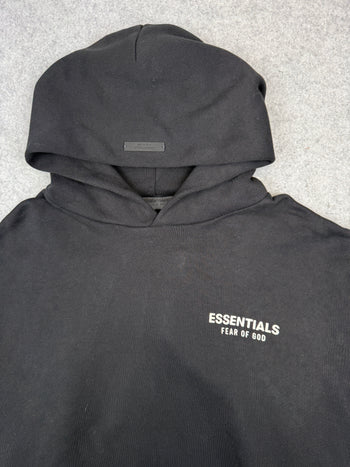 Fear Of God Essentials Logo Hoodie Black (USED)