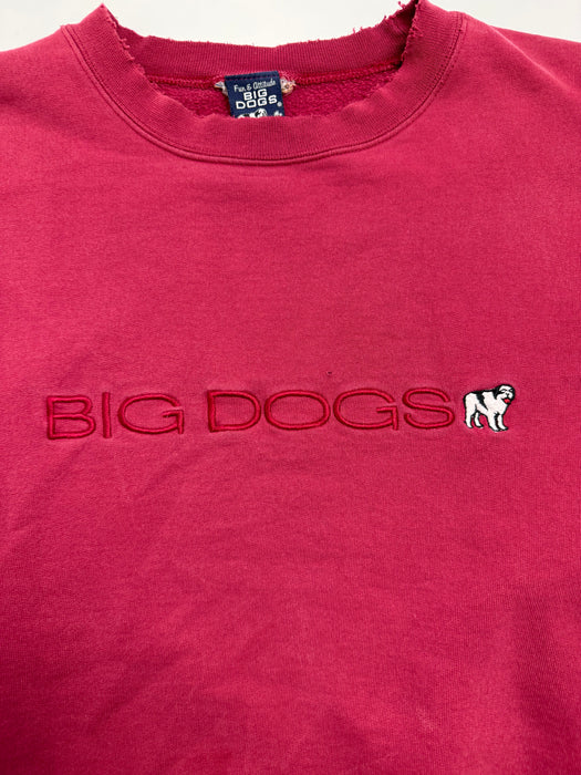 (XXL) Vintage Big Dogs Sweatshirt Red | Vitnage Clothing Store Canada