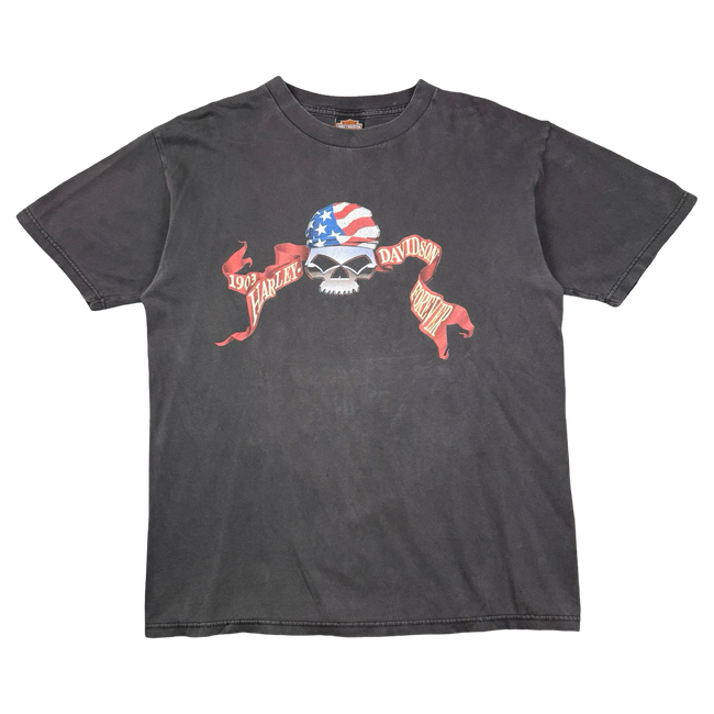 Vintage Harley Davidson USA Pirate Skull Tee Black