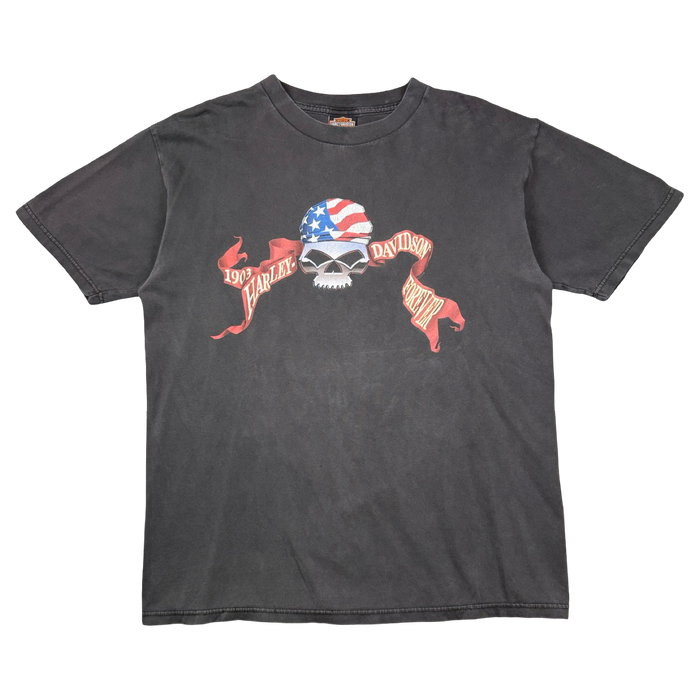 Vintage Harley Davidson USA Pirate Skull Tee Black | Vitnage Clothing Store Canada