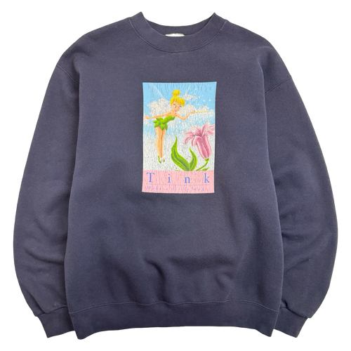 Vintage 2000s Disney Tinker Bell Sweatshirt Navy | Vintage Clothing Store Canada