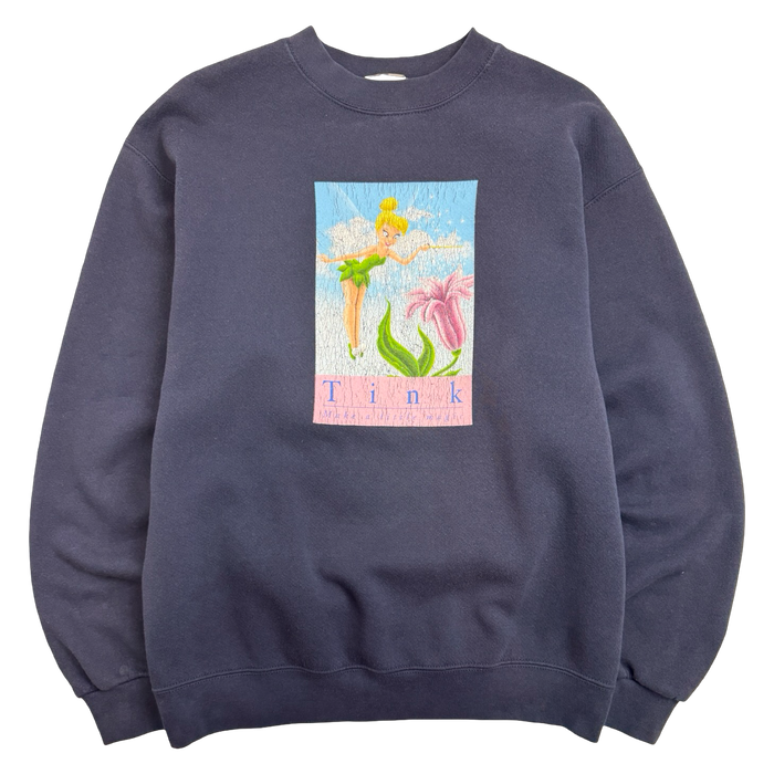 Vintage 2000s Disney Tinker Bell Sweatshirt Navy | Vitnage Clothing Store Canada