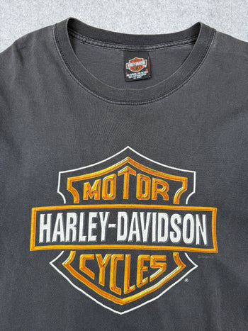 Vintage Harley Davidson Glossy Emblem Tee Black