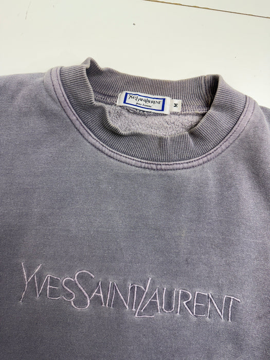 Vintage Yves Saint Laurent Sweatshirt Washed Purple | Vitnage Clothing Store Canada