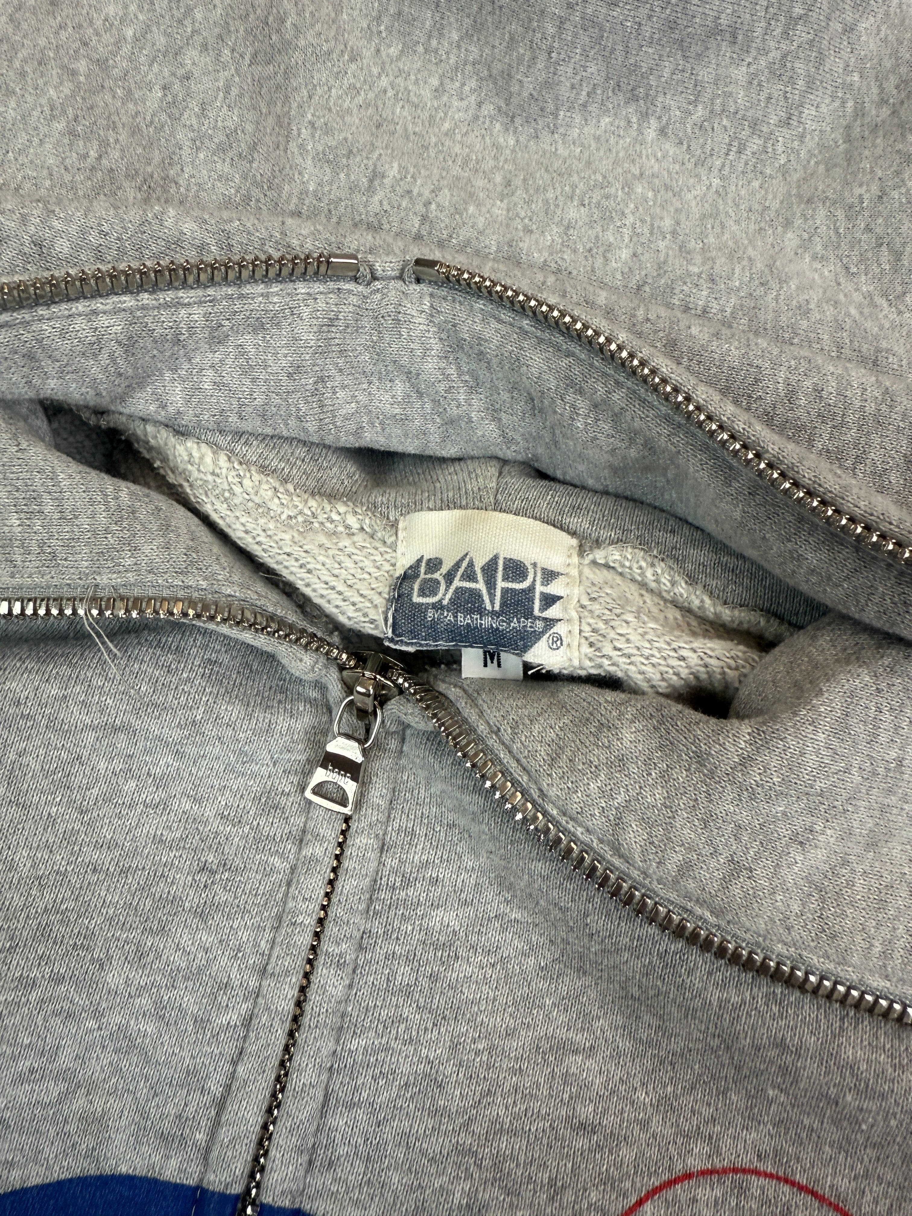 BAPE x Kaws Target Logo Full Zip Up Hoodie Grey (USED)