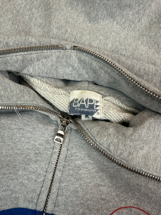 BAPE x Kaws Target Logo Full Zip Up Hoodie Grey (USED) | Vitnage Clothing Store Canada