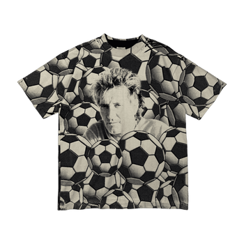 Vintage 90’s Rod Stewart Soccer AOP Tee Black