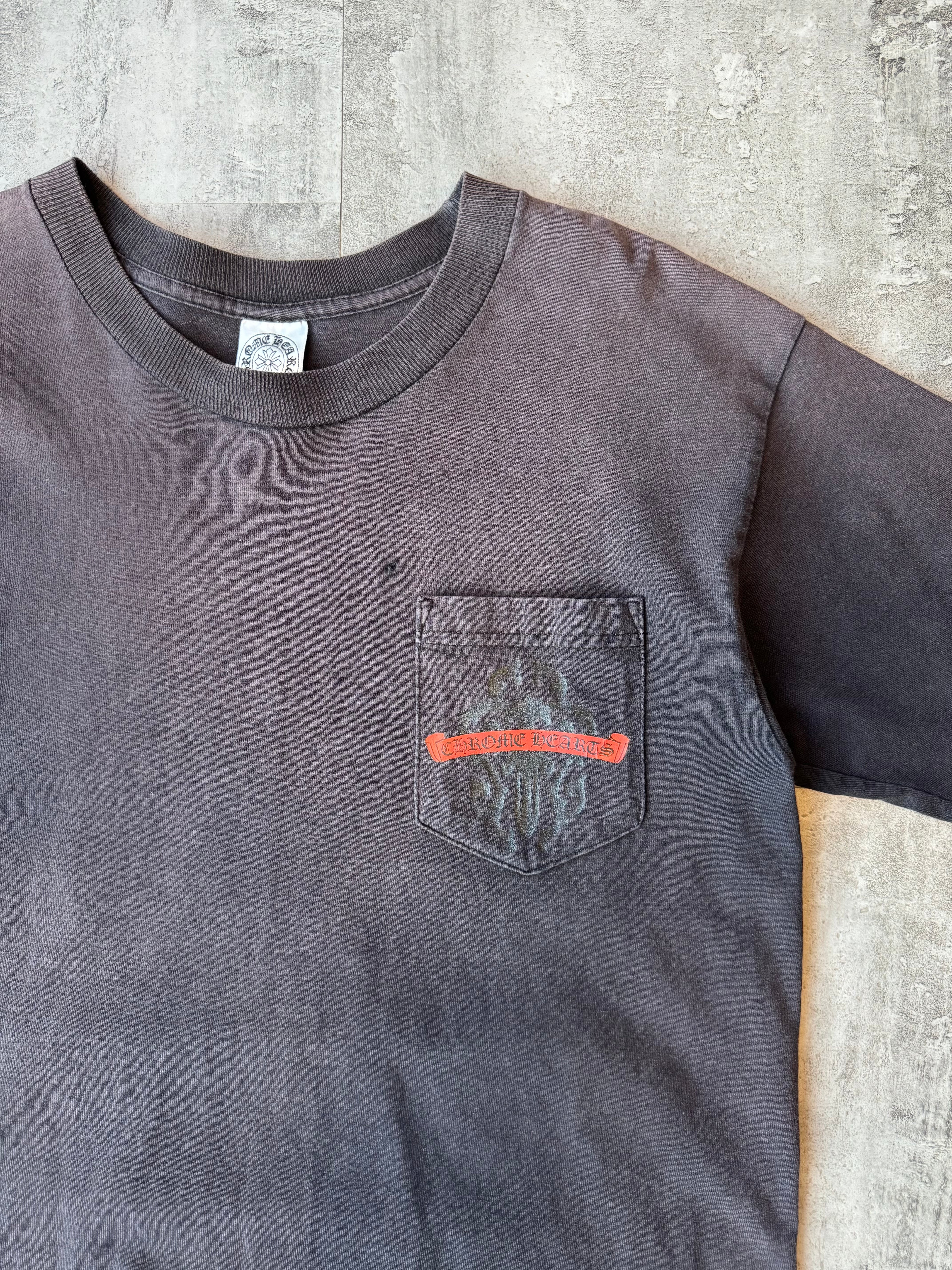Vintage Chrome Hearts Vine Dagger Pocket Tee Black