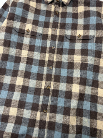 Woolrich Plaid Wool Button Up Brown