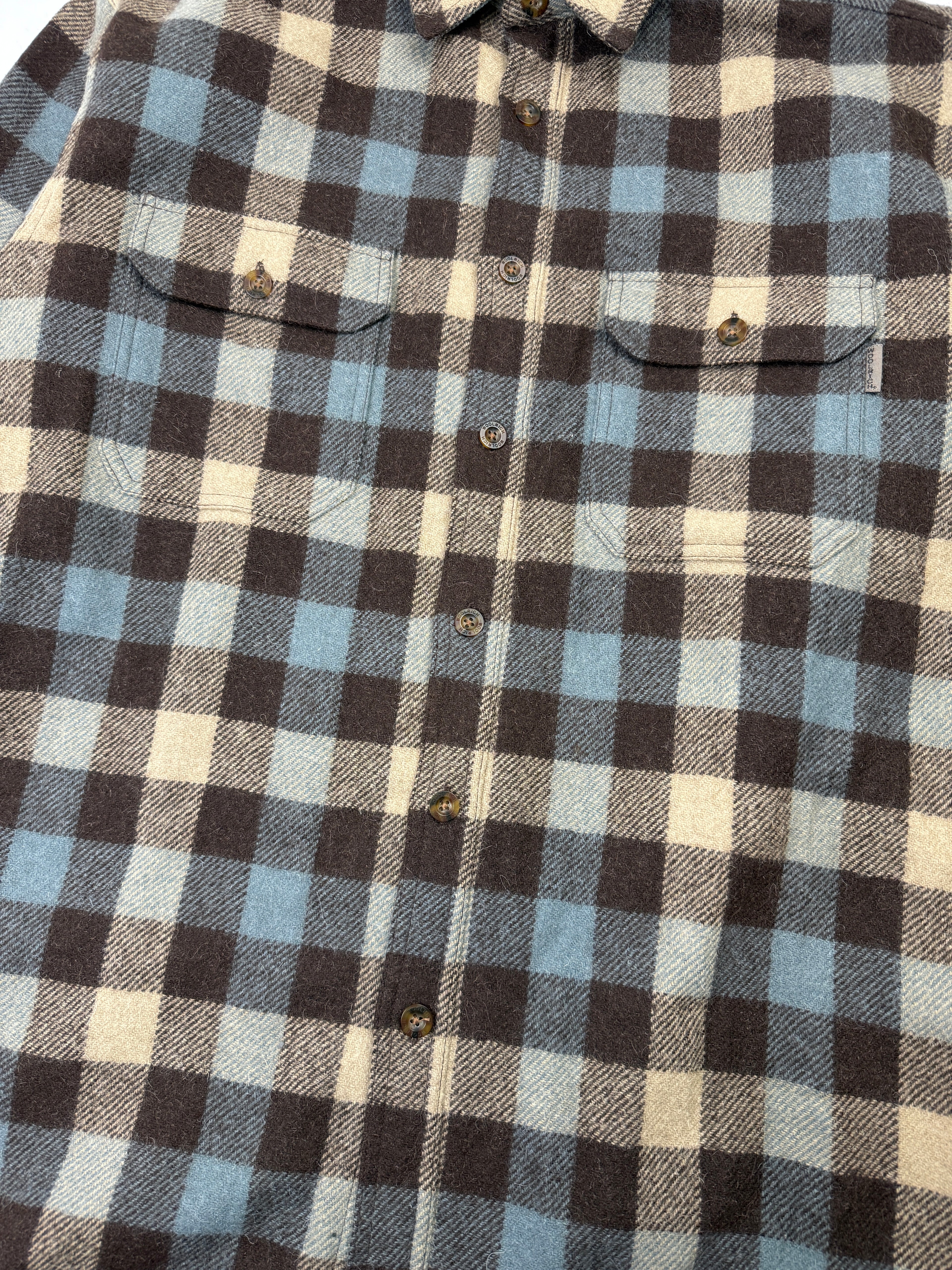 Woolrich Plaid Wool Button Up Brown