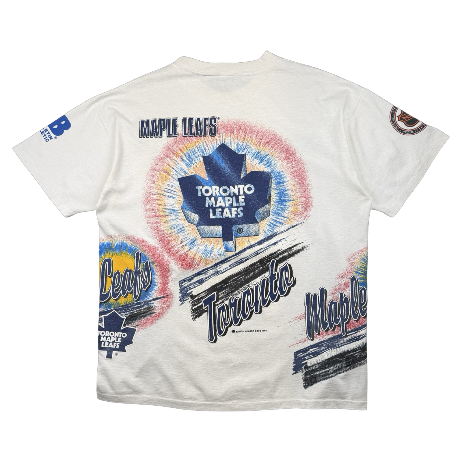 Vintage Toronto Maple Leafs Goalie AOP Tee White